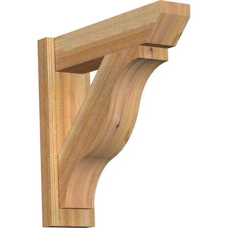 Ekena Millwork Funston Slat Rough Sawn Outlooker, Western Red Cedar, 6"W x 22"D x 22"H OUT06X22X22FST06RWR